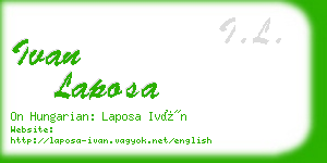 ivan laposa business card